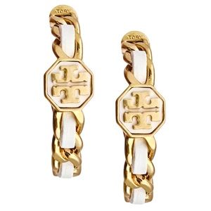 TORY BURCH • Marion Woven Hoop Earrings